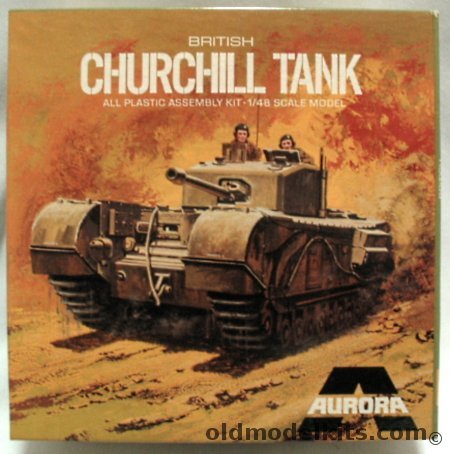 Aurora 1/48 British Churchill Tank, 327-150 plastic model kit